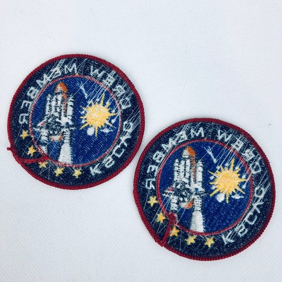 Iron On Patches Kennedy Space Center Visitor Complex Crew Member - 2 Patches - Picture 2 of 2